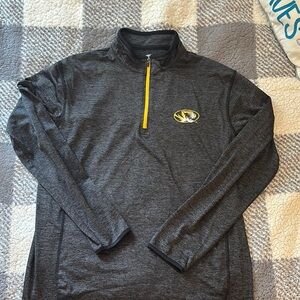 Colosseum Charcoal and Yellow Quarter-Zip Pullover